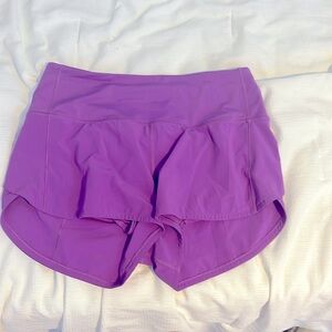 Lululemon Moonlit Magenta Speed Up High-Rise Lined Shorts 2.5" size 8